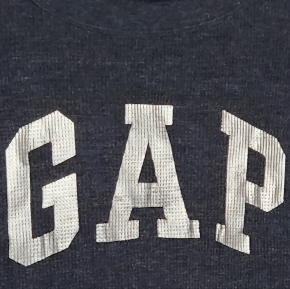 GAP Gray Logo Waffle Long Sleeve Top - Picture 2 of 3